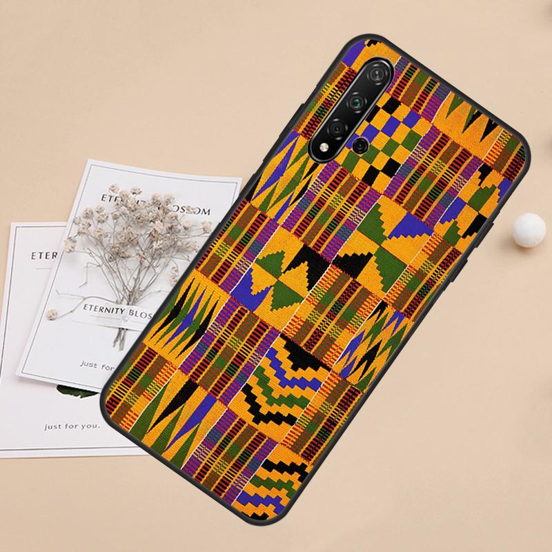 African Wax Fabric For Huawei Nova 3i 7i 8i 11i Y91 Y90 Y61 Y60 Y70 Nova 10 9 SE 11 P20 P40 Lite P30 Pro Case