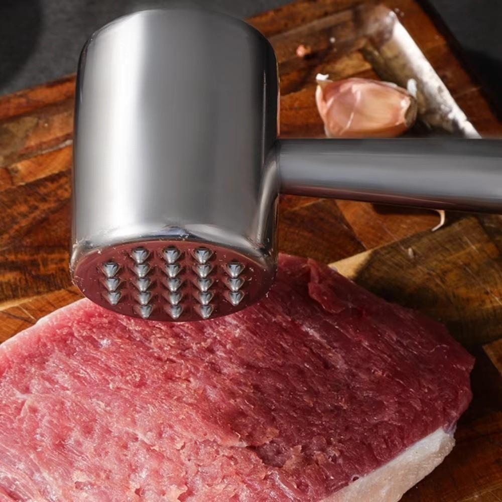 Knock Loose Beef Steak Tender Double Meat Tenderizer New Stainless Steel Meat Hammer Kitchen