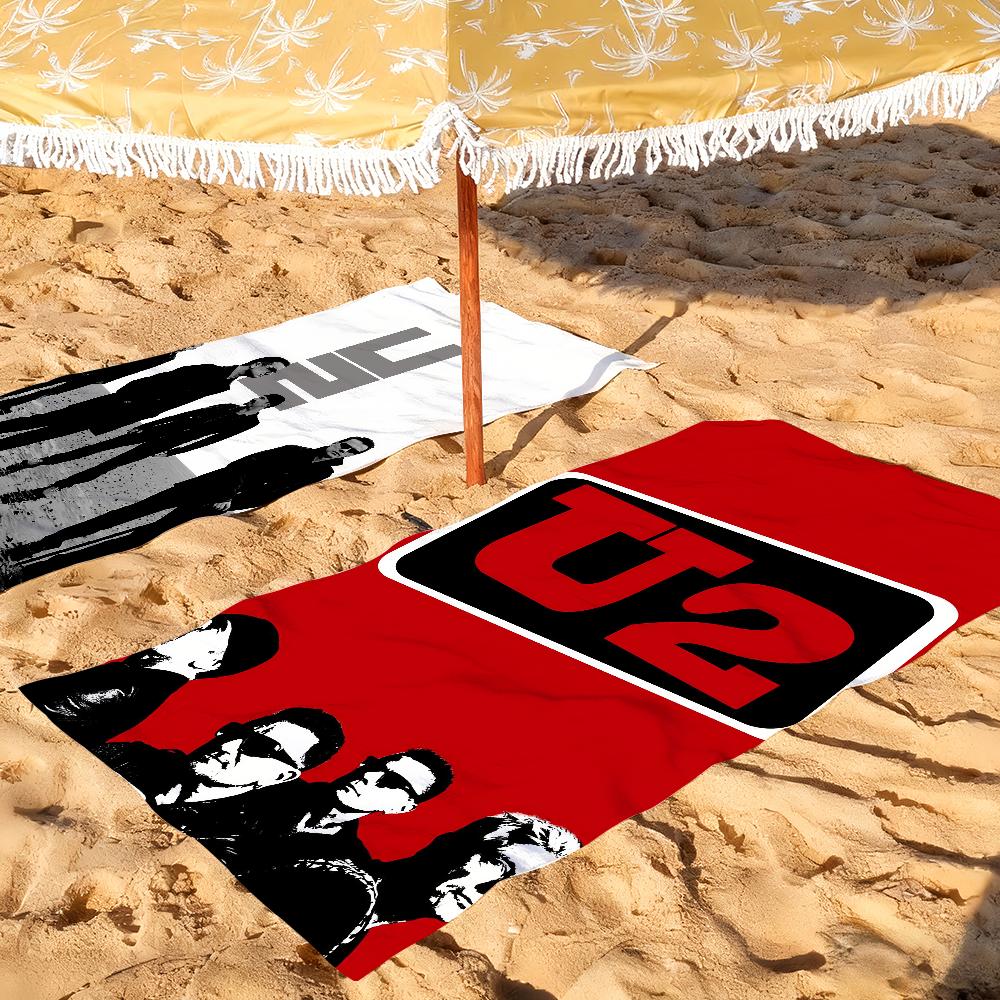 Rock U-U2 Band Music Towel Soft Pool Gift For Travel Gym Shower Camping Quick Dry Sports Large Beach Towels
