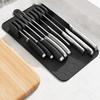 Anti-Slip Base Kitchen Knife Mat 10 Compartments Knife Block Organizer  Restaurant Use
