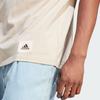 Adidas Футболка с коротким рукавом и однотонным логотипом, бежевая, мужская, бежевая IM0482