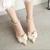 Medium Heel Heels Women's Shoes Trend Pointed Toe Butterfly Stilettos Elegant Dress Weddings Bridal Party White Designer