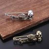 Creative Halloween Skeleton Brooch Vintage Gothic Skull Badge Lapel Pin Retro Skull Pin  Women