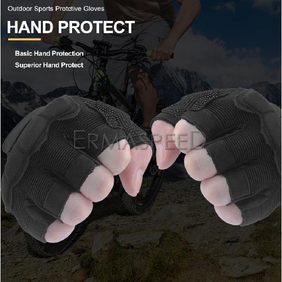 Летние мотоциклетные перчатки без пальцев, тактические уличные перчатки для верховой езды, байкерское защитное снаряжение для женщин и мужчин, велосипедные полупальцы