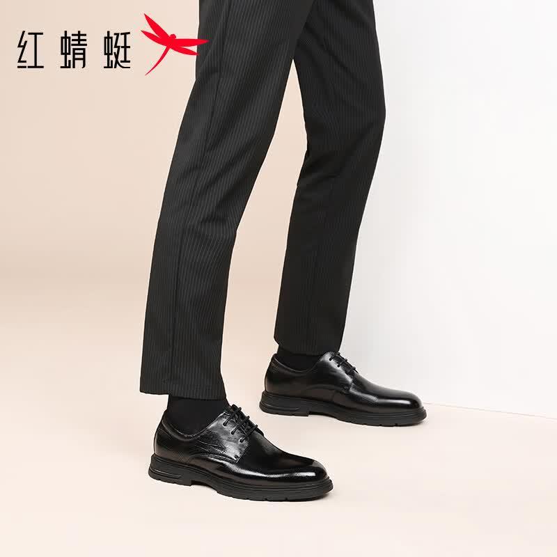 RED DRAGONFLY Мужские кожаные туфли-дерби в стиле business casual
