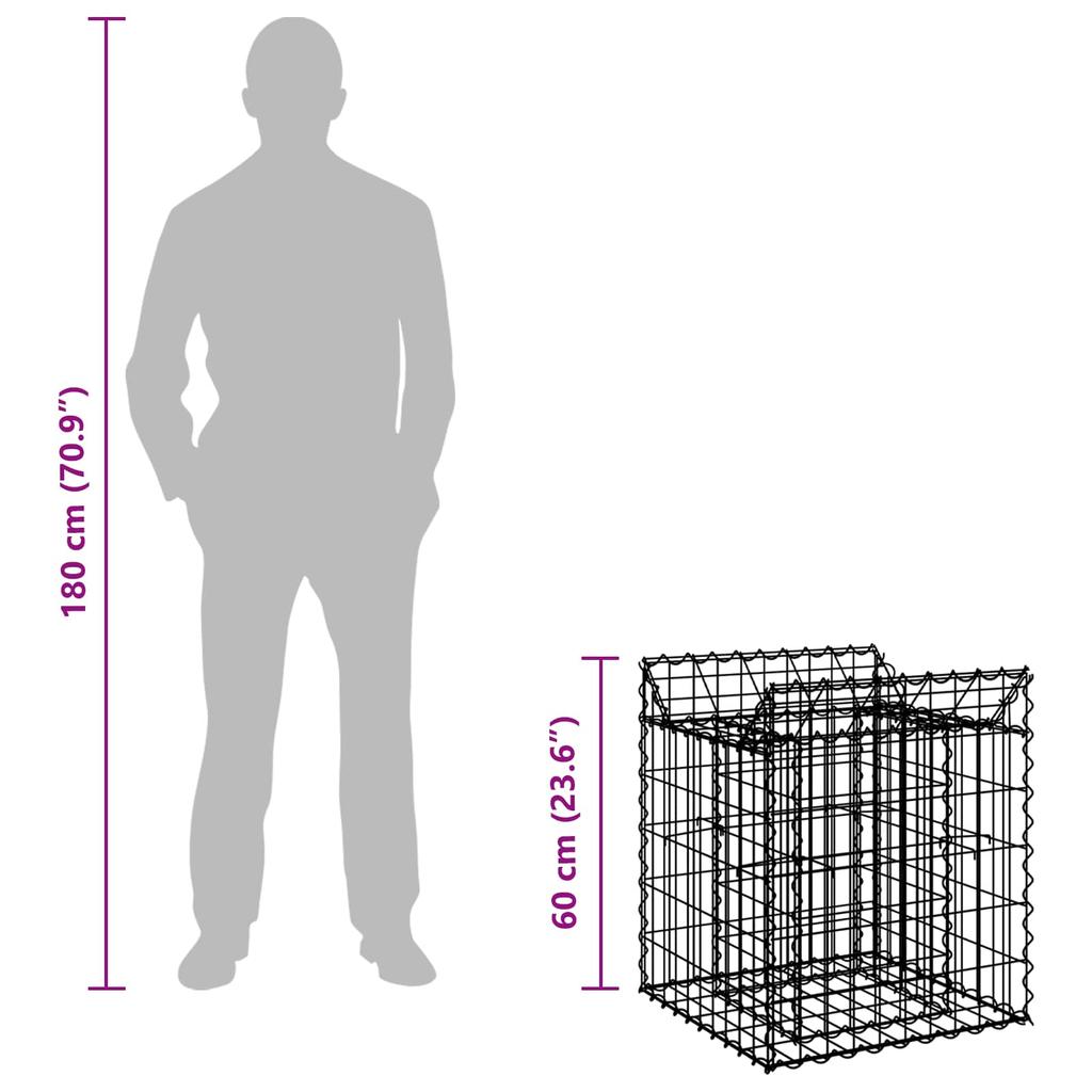 Gabion Raised Bed Silver
