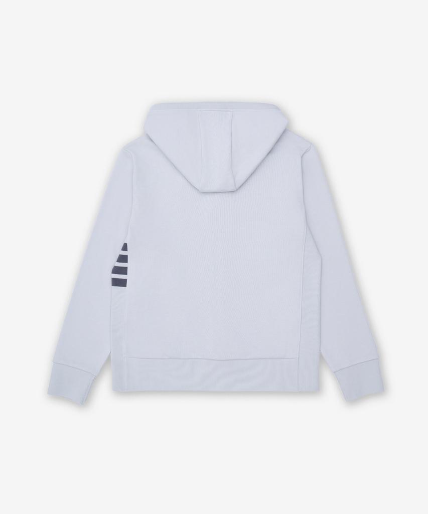 Thom Browne Loopback Jersey 4-Bar Zip-Up Hoodie - Pale Grey / Mjt517A03037050