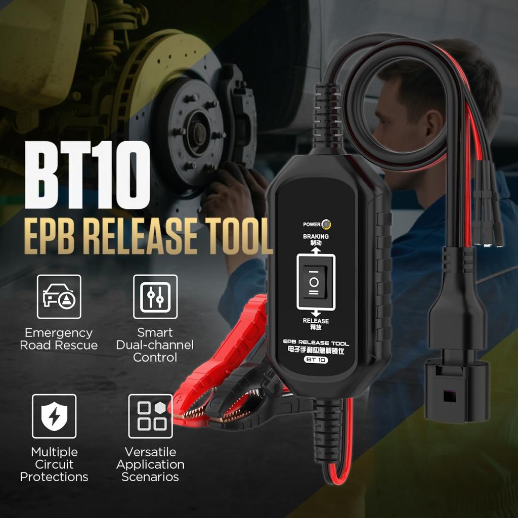 BT10 EPB Emergency Release Tool, Over-Current Protection, Dual-Channel Forward/Reverse Control For Electronic Parking Brake Release And Reset