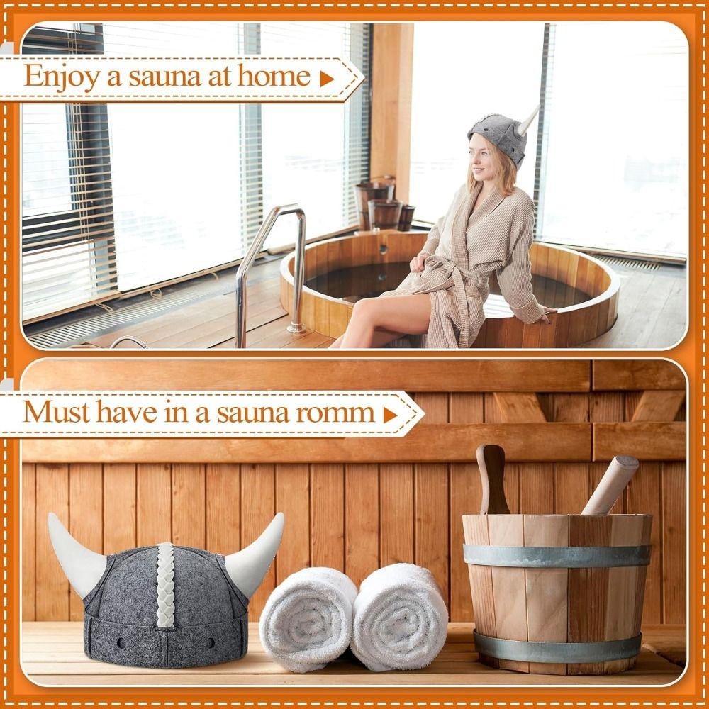 Unisex Sauna Hat Wool Felt Material Russian Banya Cap Gifts Steam Bath Headwear Festival Events