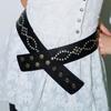 Пояс с заклепками WESTERN от Polysooem, ОДИННАДЦАТОЕ ИЗДАНИЕ, ЧЕРНЫЙ