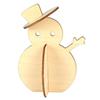 Snowman - 0 - Téo - Wood - 13 Cm - Natural