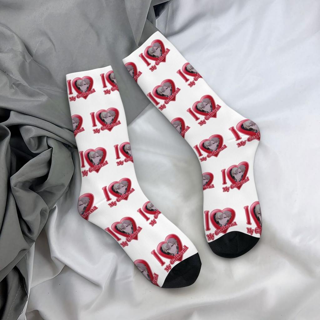 Новые мужские носки Honkai Star Rail I Love My Girlfriend Sock Game Anime Высококачественные женские чулки Весна Лето Осень Зима