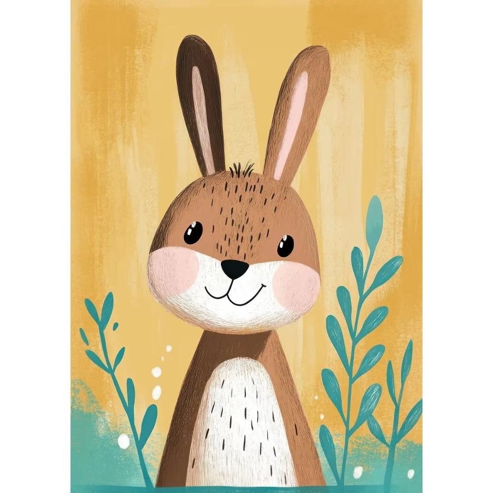 Милые улыбающиеся мультяшные дельфин корова сова единорог постеры выразительные глаза принты холст живопись настенная картина декор для дома детской комнаты