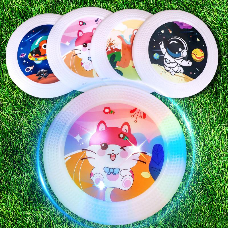 Светодиодная летающая тарелка для улицы Детская модная силиконовая игрушка НЛО Тренировка Родительско-детская игра Интерактивная игрушка Летающая тарелка для домашней собаки