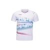 Color Block V-Neck Breathable Training Short Sleeve T-Shirt Unisex Tops White AAYU131-2