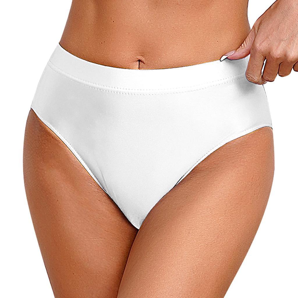 Гладные женские трусики-слипы M-XXL Однотонные Эластичный пояс Нижнее белье Купальный костюм Низ