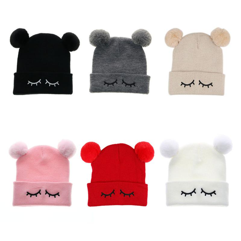 Cute Baby Hats Toddler Kids Boys Girls Knitted Crochet Beanie Winter Warm Cap