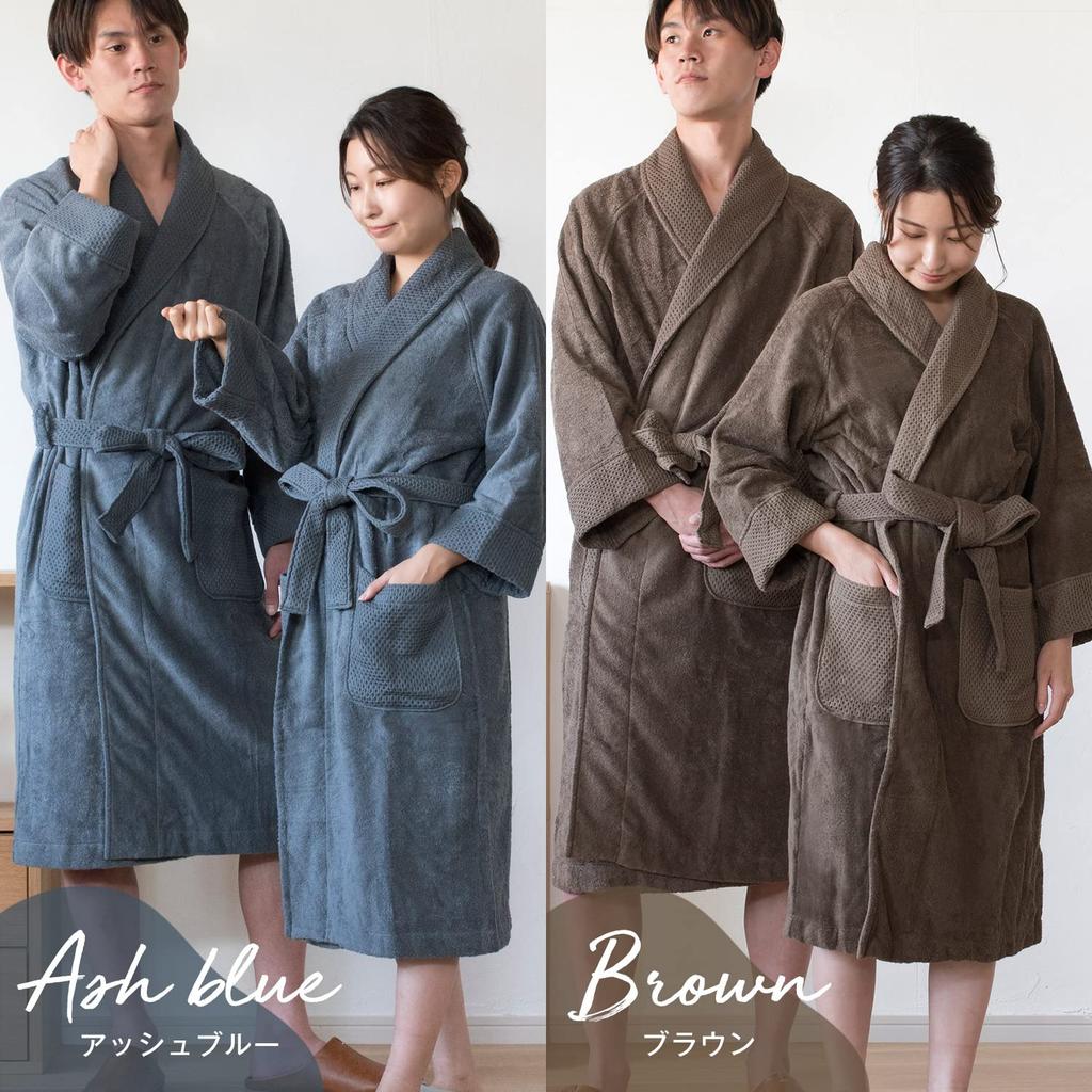 Bloom Imabari Relaxing for Women and Towel Honeycomb Made in Japan Size Bathrobe/Gown Men, Unisex, Fabric, Weave, 100% Cotton, Lightweight,