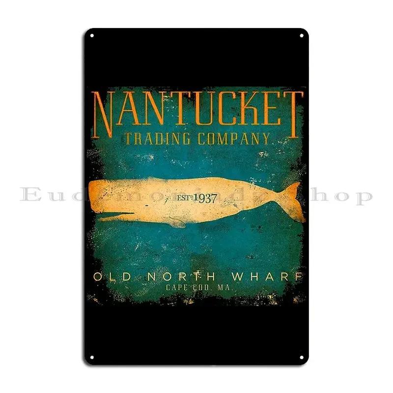 Nantucket Vintage Wood Advertising Print Metal Sign Cinema Garage Wall Decor Personalized Kitchen Tin Sign Poster