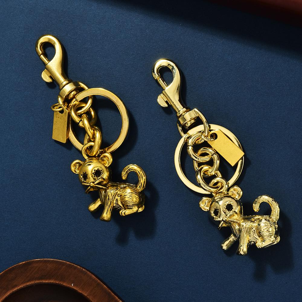 3D Металлический брелок с кошкой и динозавром - Рекламный подарок, подвеска для ключей