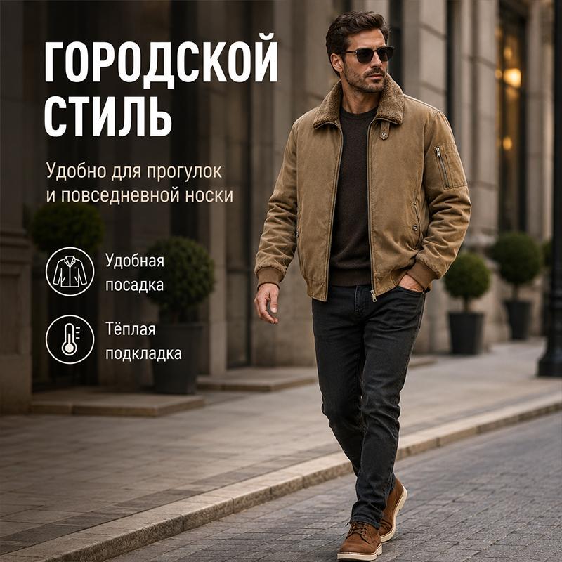 Множество карманов на молнии, Куртка удобного кроя для прохладной погоды, Городская повседневная одежда, Комфортная верхняя одежда для осенних городских образов