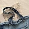 Korean Style Canvas Tote Bag Simple Underarm Packs Cute Denim Shoulder Bag  Outdoor