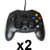 Lot 2 Black Vibrating Controllers for Xbox - EAXUS - X-CONTROLLER - Wired - Blister - Gamepad