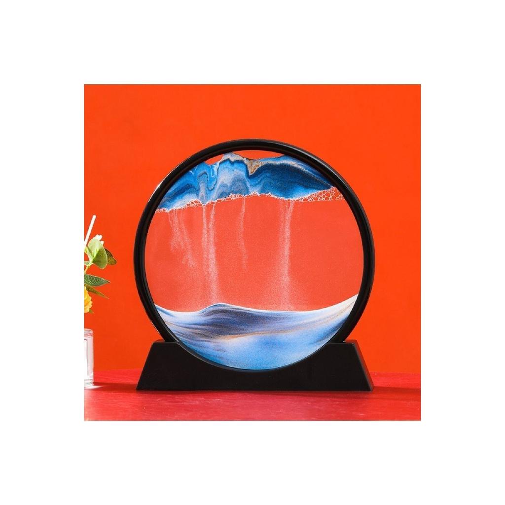 7-дюймовый движущийся песок, художественная роспись, песчаные пейзажи, круглый стеклянный, глубоководный морской песок 3d