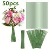 50 шт. Зеленые трубчатые цветочные стебли - длиной 11,8 дюйма, искусственные цветочные стебли для свадебных букетов, для подарков на День святого Валентина и День матери