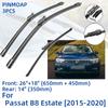 3 шт. для VW Passat B8 Estate 2015-2020 26 "18" 14 "передние и задние щетки стеклоочистителя лобовое стекло резак для окон аксессуары 2016 2017 2018 2019 2020