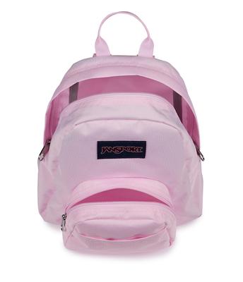 Мини-рюкзак JanSport Half Pint Прочный Мини-кошелек Регулируемые плечевые ремни Одно основное отделение Накладной карман на молнии Розовый Лед 10,2 л