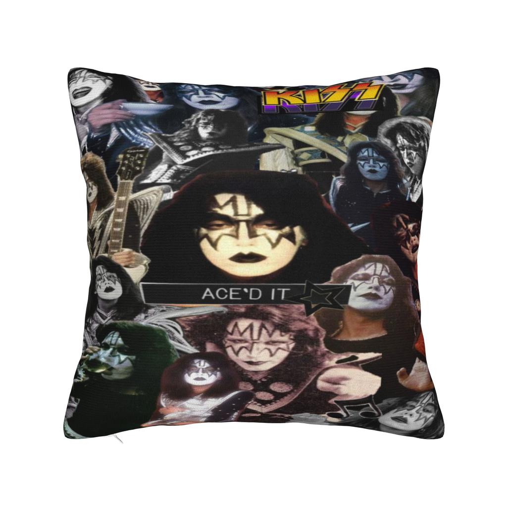 Home Decoration Spaceman Ace Frehley Kiss Band Pillowcases Stuff Pillow Covers Square Multiple Sizes