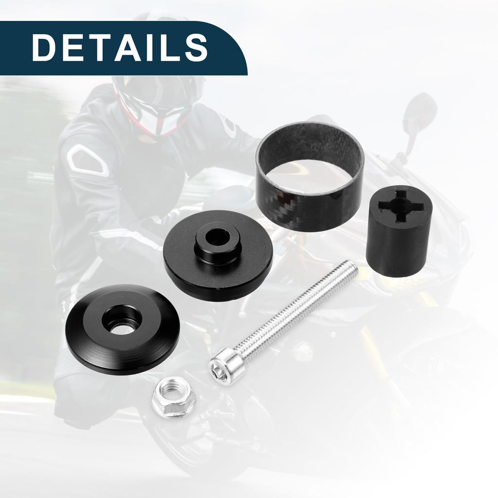 TUCKBOLD Motorcycle Handlebar End Plugs Aluminum Alloy 7/8" 22mm Fashionable | Front Handlebar Grip Cap Gear Balance Plug Black 2pcs