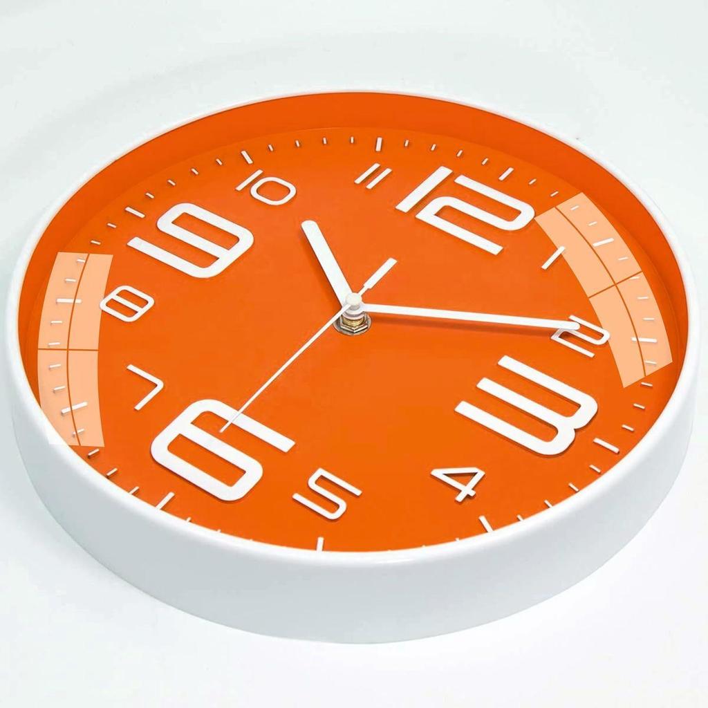 Настенные часы 12" Бесшумные Кварцевые Декоративные Новейшие Настенные часы Бесшумные Классические часы Работающие от батарейки Круглые Легко читаемые для комнаты/дома