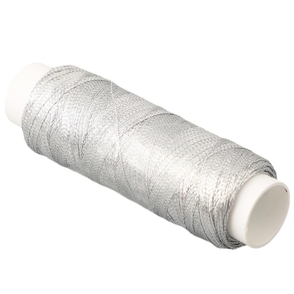 Яркая золотая и серебряная полиэстеровая швейная нить для различных проектов