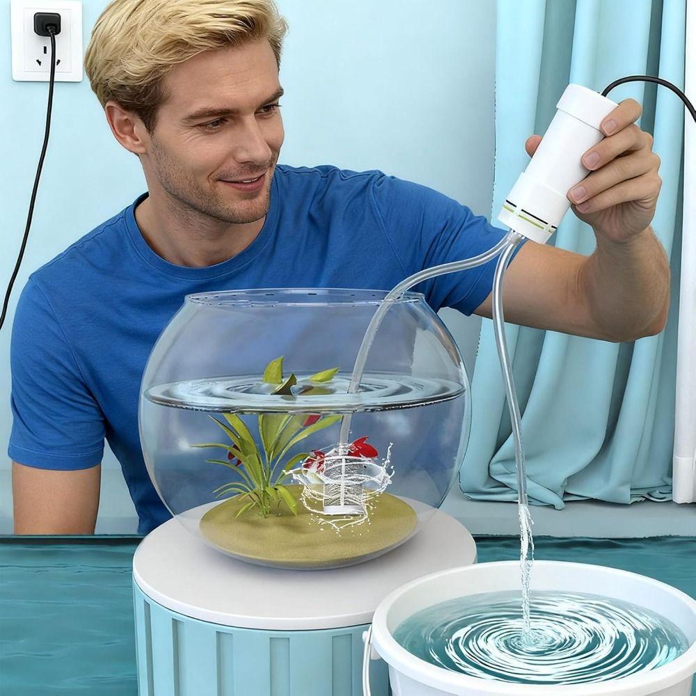 with Filter Fish Tank Water Changer Self Priming Water Pump Freshwater Saltwater Tanks