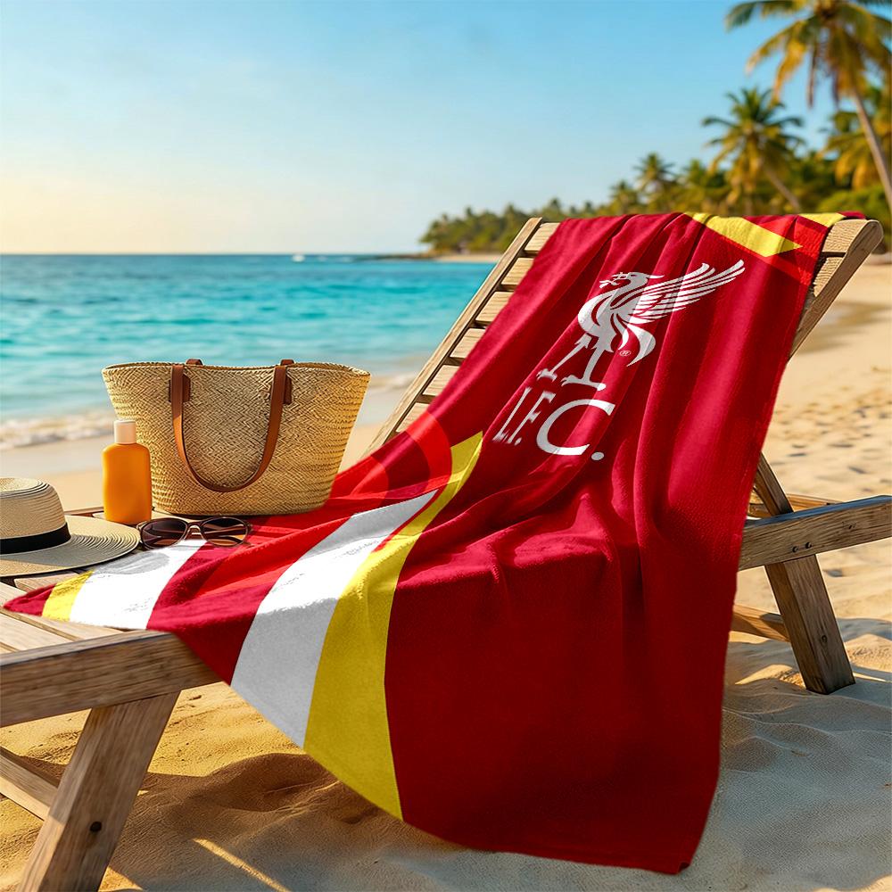 Liverpool F.c Beach Towel Super Soft Microfiber Quickdry Fabric Comfortable Lightweight
