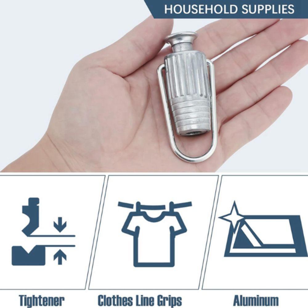 Adjustable Tautness Clothesline Rope Tightener Heavy Duty Clothes Line Tensioners Pulleys