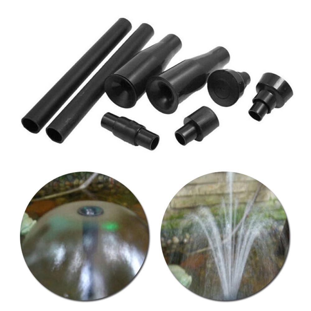 Tête de buse en plastique multifonctionnelle pour fontaine d'étangs de jardin, 8 pièces, 4 buses différentes pour piscines,