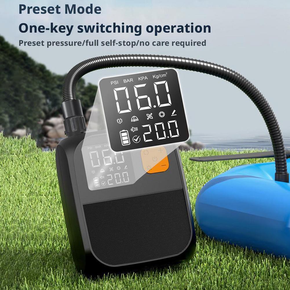 Электрический насос для паддлборда 25 фунтов на квадратный дюйм, воздушный компрессор, портативный насос SUP, аккумуляторный электрический воздушный насос 2000 мАч для каяка, лодки, Inf T5H3