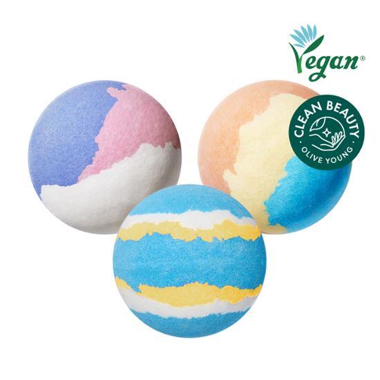 Круглая бомбочка для ванны Выберите добавки для ванны (пузырьковый/газированный/арт)