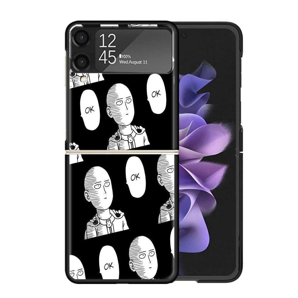 Anime One-Punch Man Clear Phone Case For Samsung Z Flip 7 6 5 4 3 Galaxy ZFlip7 ZFlip6 ZFlip5 ZFlip4 ZFlip3 5G Print Cover Z Fli