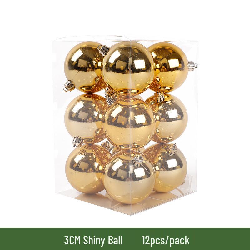Елочные украшения: 3-10 см Позолоченные пластиковые шары с гальваническим покрытием