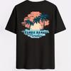 "Aloha Hawaii Paradise" Retro Sunset Prin T-Shirt Breathable Cool, Comfortable Wear,Daily Casua