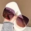 Новые модные солнцезащитные очки в большой оправе для женщин, градиентные, с продвинутым дизайном, УФ-защитой, туристические солнцезащитные очки