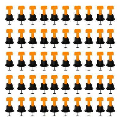 50 шт. Выравниватель плитки 1,5 мм Многоразовый Оранжевый ПП Нержавеющая сталь Инструмент для выравнивания плитки для дома