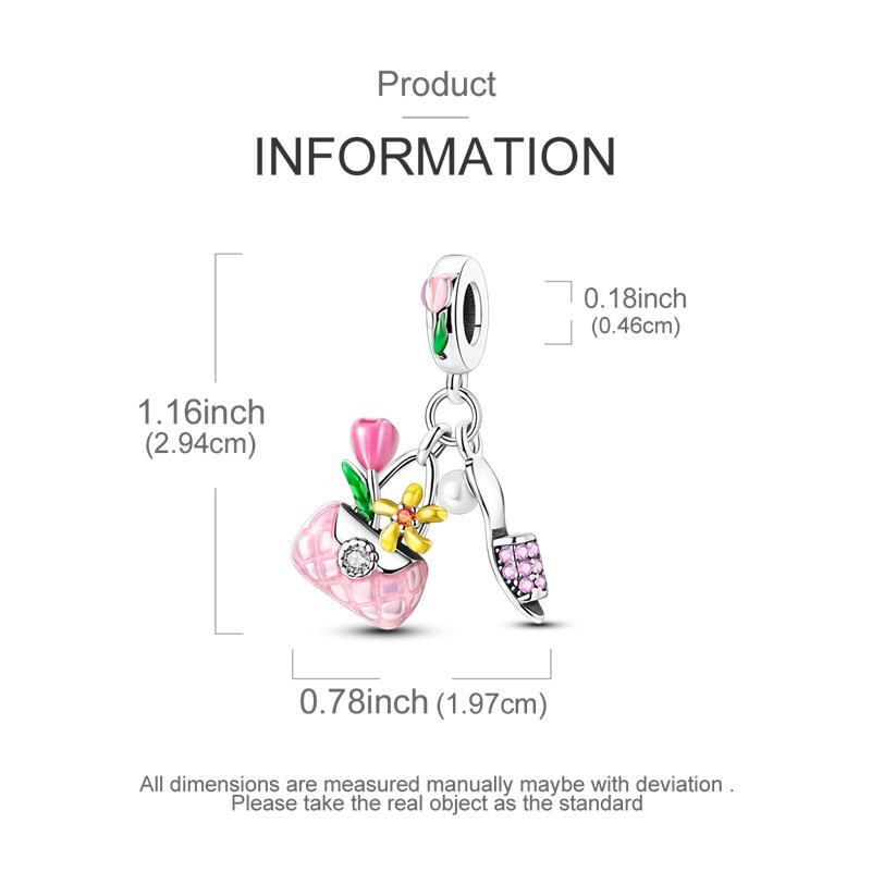 925 Sterling Silver Yellow Flower Sunflower Pendant House Owl Beads Slippers Bag Charms Beads Fit DIY Silver Bracelets Jewelry