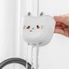 Silicone Drain Basket White Cartoon Cat Hanging Basket Storage Bag Soft Snap Fastener Faucet Holder for Bathroom Kitchen