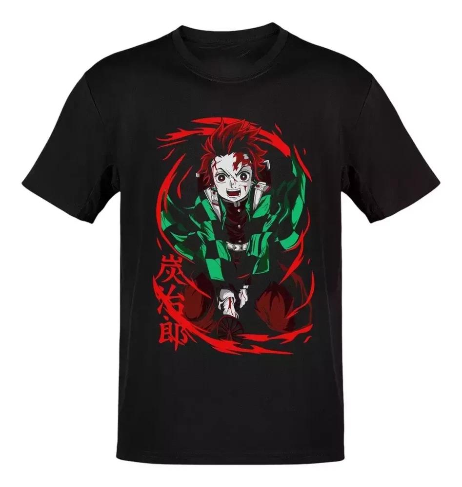 Anime Demon Slayer Tanjiro Kamado Red T Shirt Size S 4xl Gift For Friends
