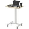 68-108cm Height Adjustable Work Desk - Wood-Effect/White